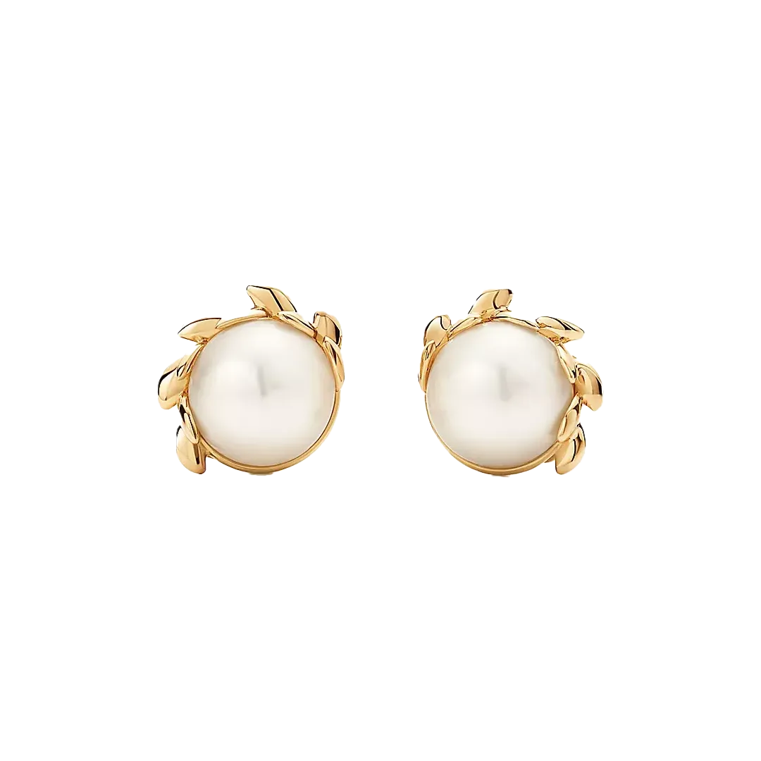 Pearl Stud Earrings - Image 1